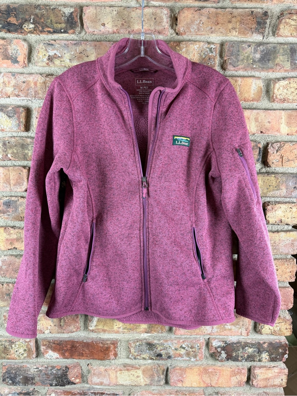 L.L. Bean Full Zip Fleece Petite Medium